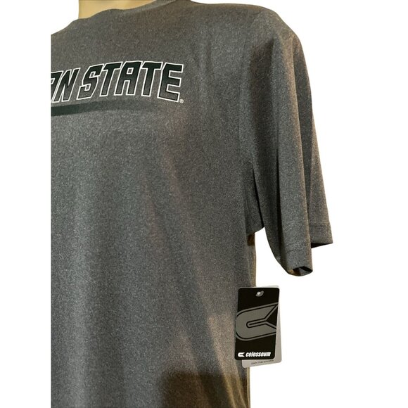 Michigan State Spartans Gray Performance Athletic Shirt Colosseum Large New - Picture 3 of 7
